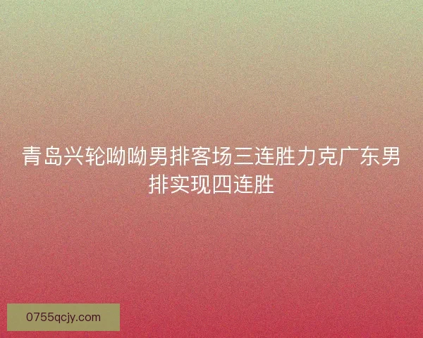 青岛兴轮呦呦男排客场三连胜力克广东男排实现四连胜